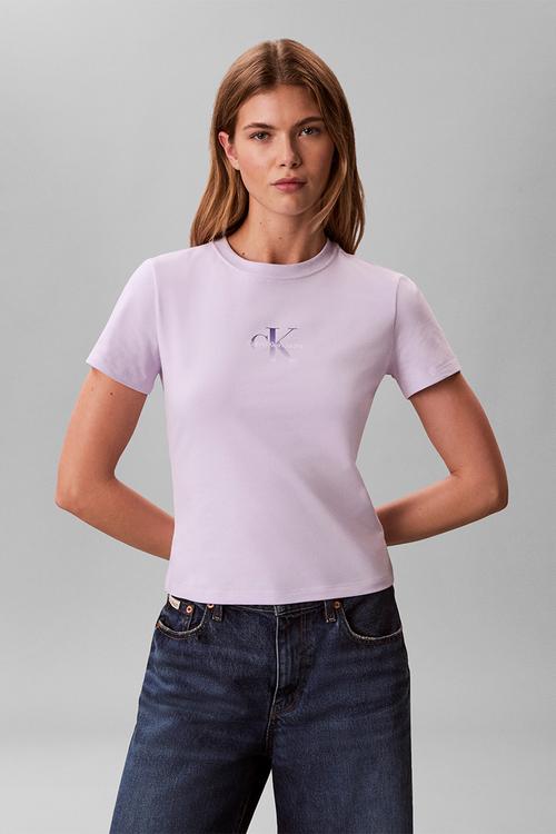 Gradient monologo slim tee - island lilac