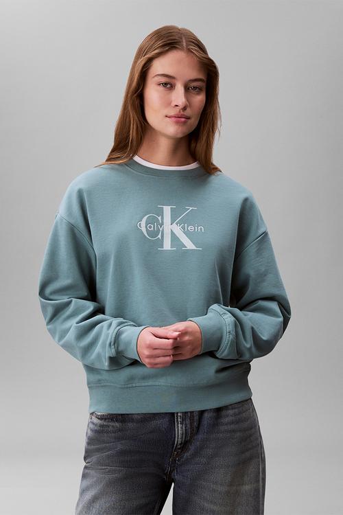 Long sleeve monologo french terry rlxd crew - arctic