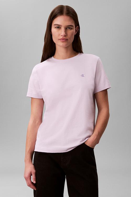 Short sleeve monogram crew tee - island lilac