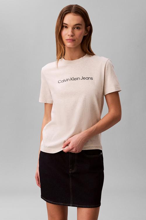 A- inst. logo classic tee short sleeve - vanilla heather