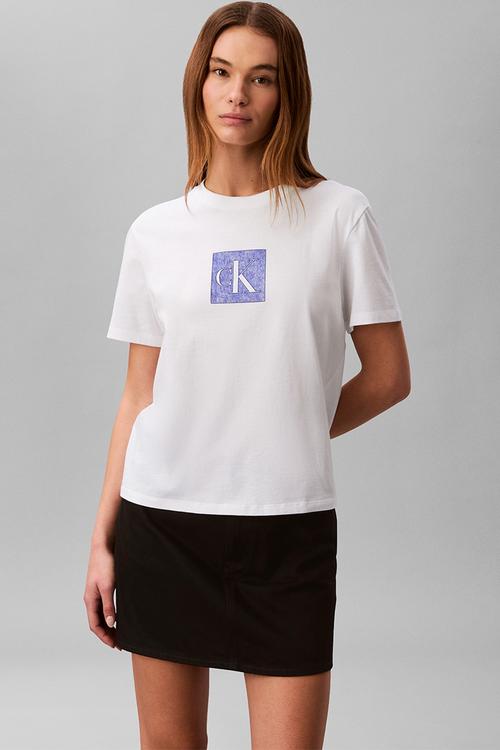 Short sleeve classic fit monogram tee - bright white
