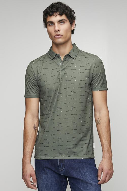 Ben Tar Aop Polo - Olive