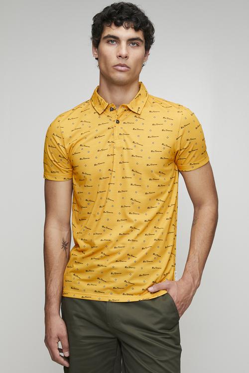 Ben Tar Aop Polo - Yellow