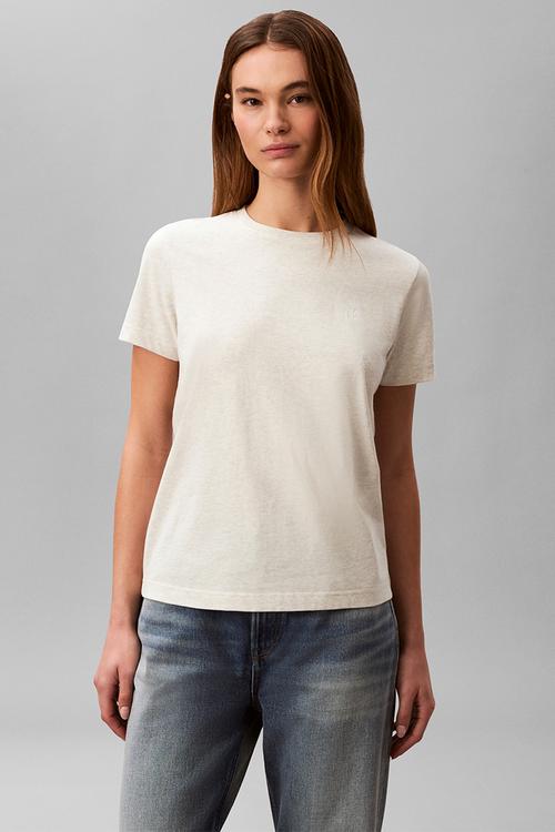 Short sleeve monogram crew tee - grey heather
