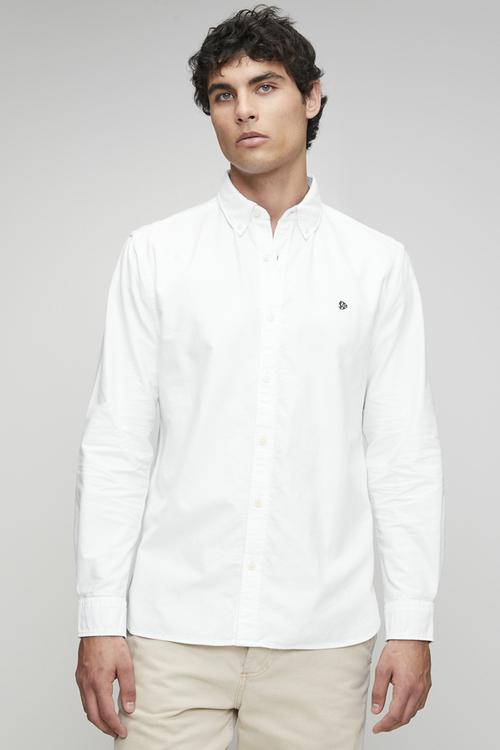 Preppy Oxford Long Sleeve Shirt-Optic