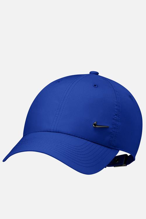 Nike Dri-Fit Clubunstructured Metal Swoosh Cap - Old Royal/Metallic Black