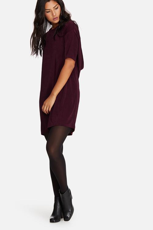 Slinky cowl back mini dress