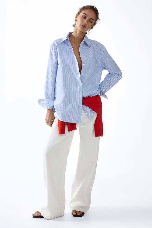 Oxford shirt - blue/striped