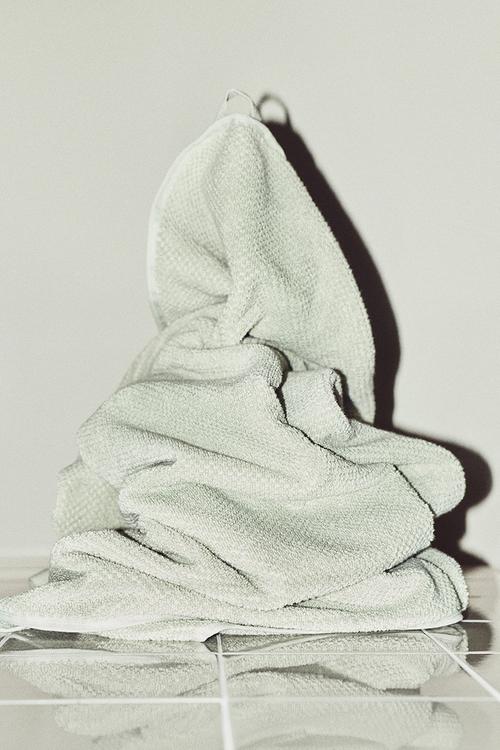 Cotton terry bath sheet - sage green