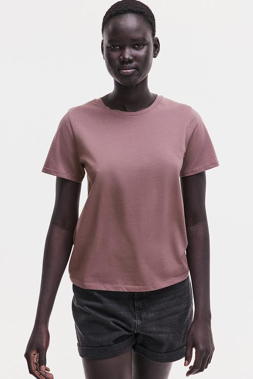 Cotton t-shirt - dark dusty pink