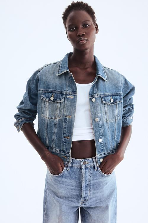 Denim jacket - washed denim blue