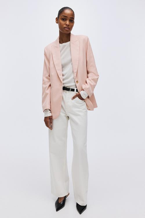 Single-breasted blazer - pink
