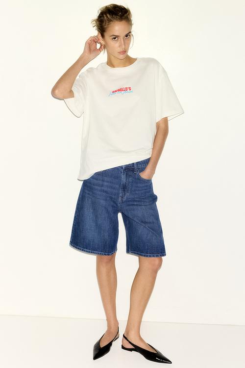 Denim bermuda shorts - denim blue