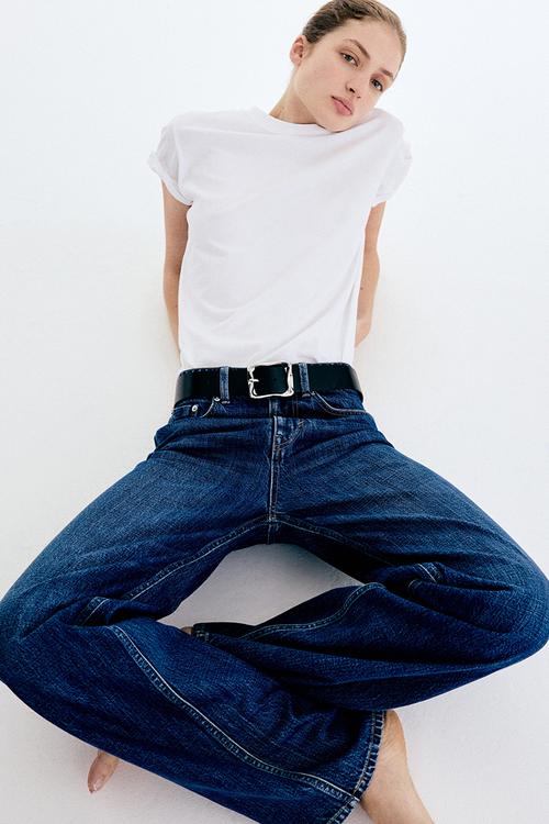 Wide high jeans - denim blue