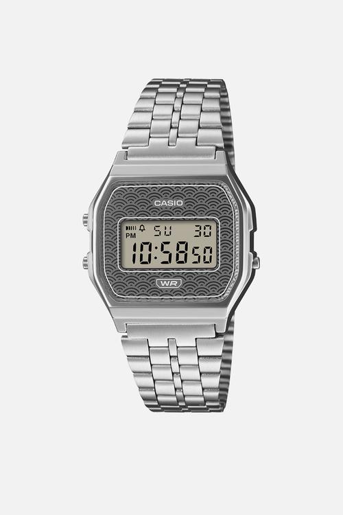 Retro Digital Silver Grey Dial - Silver