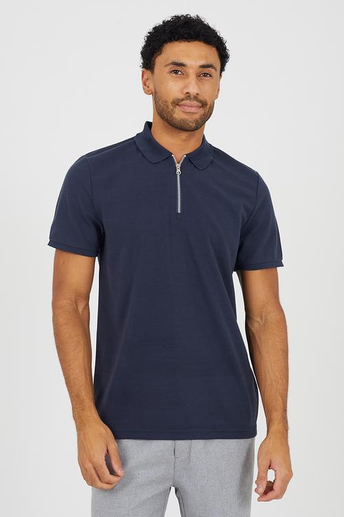 MENS REGULAR FIT, SHORT SLEEVE POLO LYNDHURSC - NAVY