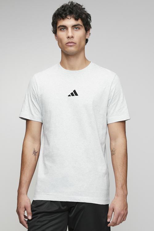 Small Logo SJ Tee  - light grey heather/black