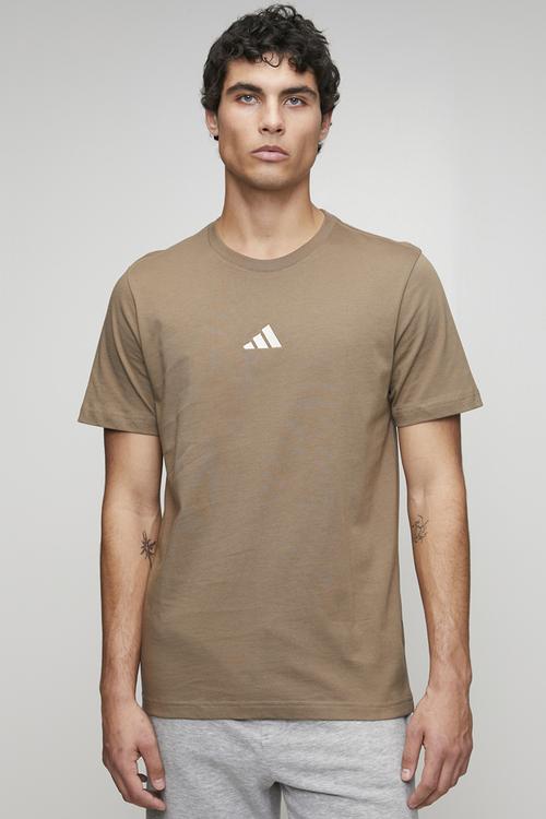 Small Logo SJ Tee  - Khaki Six/ ecru tin