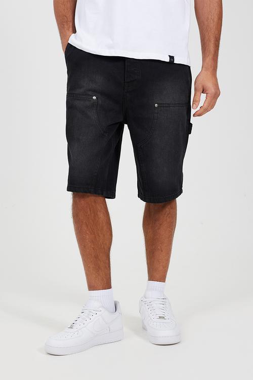 MENS LOOSE FIT DENIM CARPENTER SHORTS JOINERCHARC - CHARC