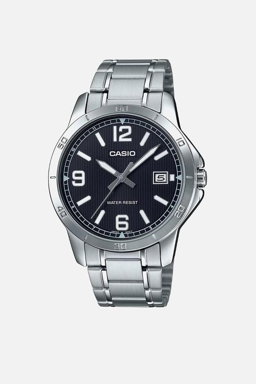 Analog Ss Date Dial - Black & Silver
