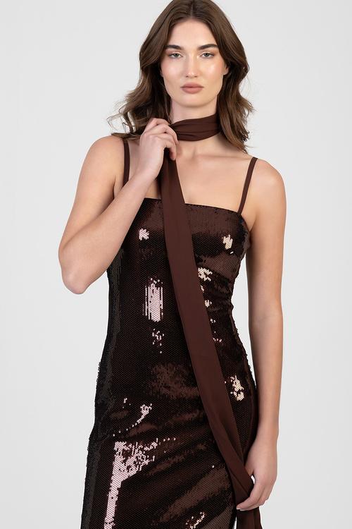 It's Not Me Maxi Dress - Brown