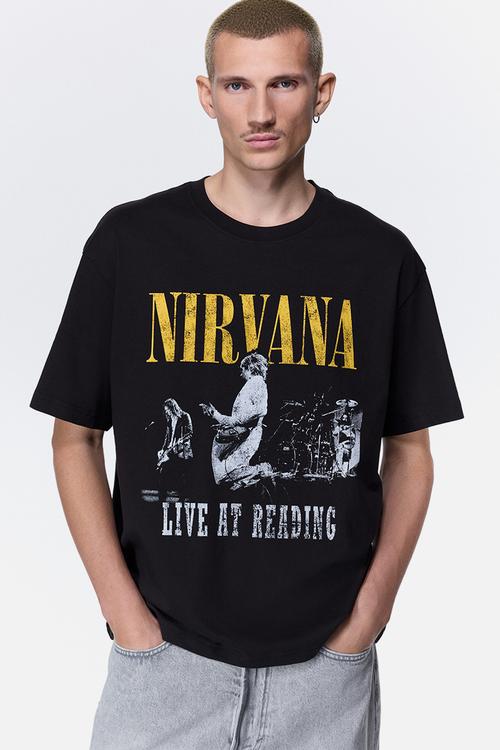 Loose fit t-shirt - black/nirvana