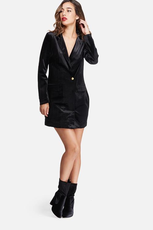 Velvet blazer dress