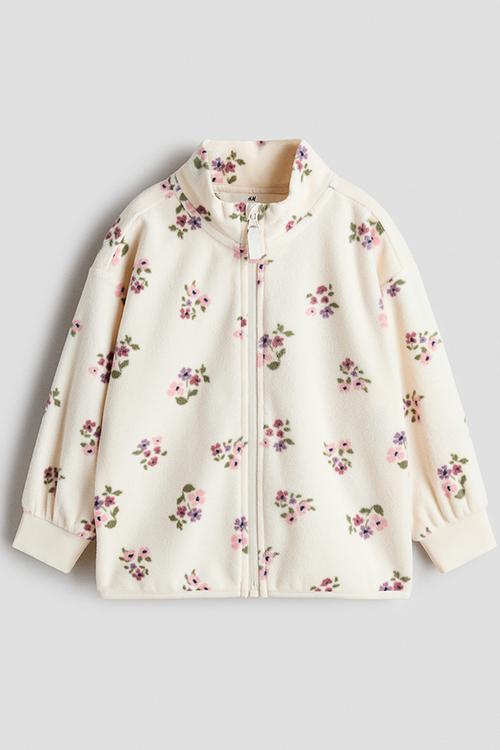 Fleece jacket - cream/floral