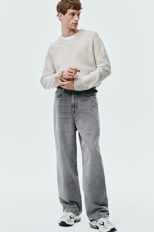 Baggy jeans - medium denim grey