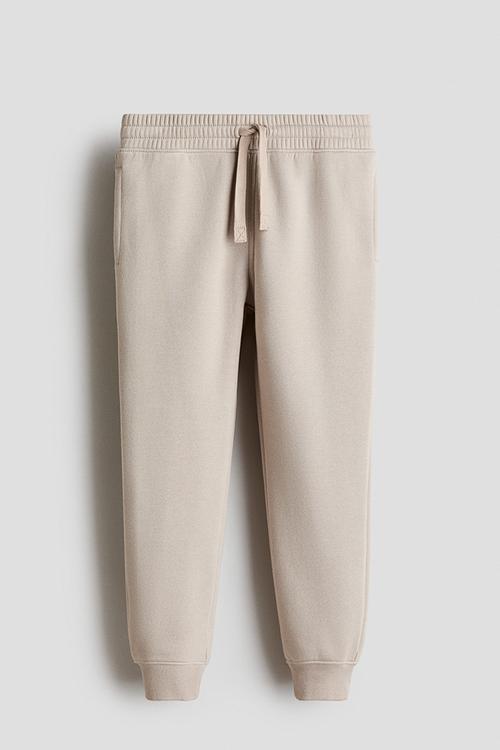Cotton sweatshirt joggers - light beige