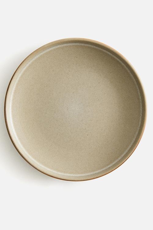 Reactive-glaze side plate - beige