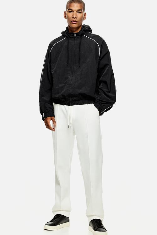 Regular fit tailored joggers - white