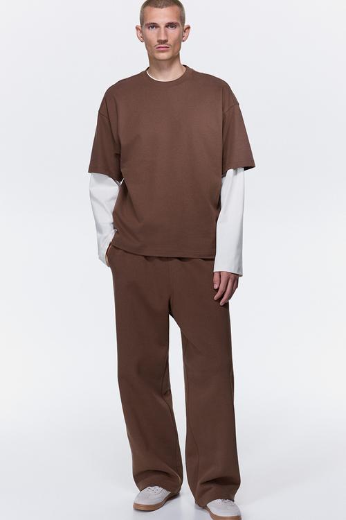 Loose fit sweatpants - brown