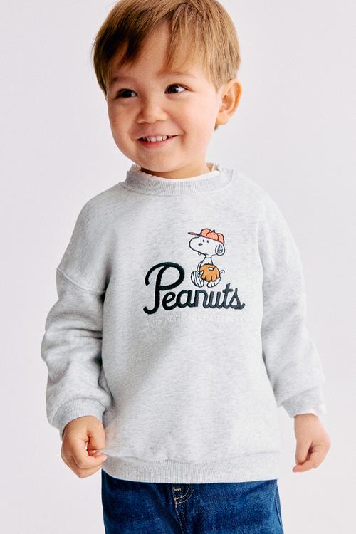 Printed sweatshirt - light grey/snoopy