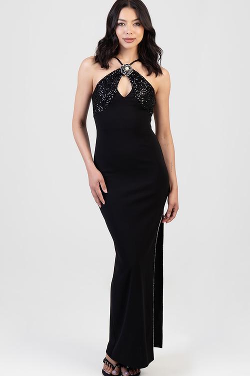 Cold Hearted Maxi Dress - Black
