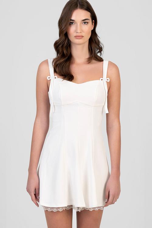 After Dinner Mini Dress - Off White
