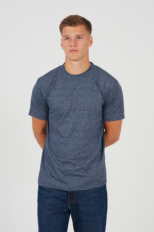 A MENS CREW NECK SHORT SLEEVE  CORBETT - BLUE GRINDLE
