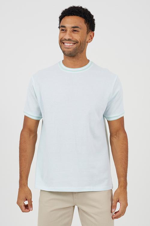 Brandt T-shirt - Pale Mint / Optic White