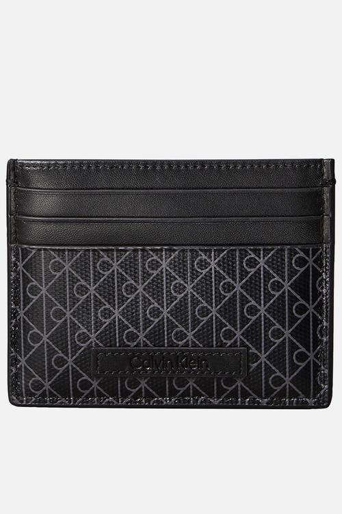Emblem Aop Coated Ew Card Case - Black