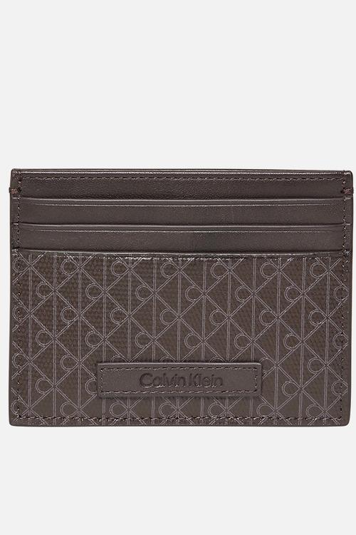 Emblem Aop Coated Ew Card Case - Brown
