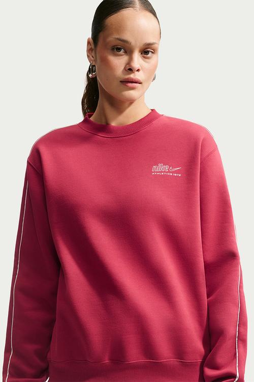 W Nk Stdo Flc Mw Std Ad Crew  - Tough Red