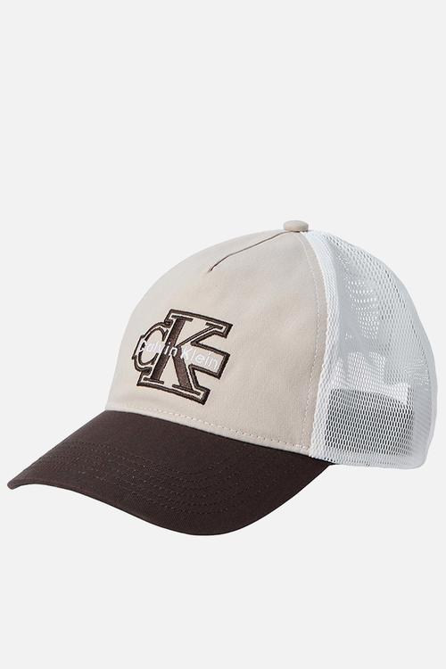 Color Block Mesh Trucker - Neutrals