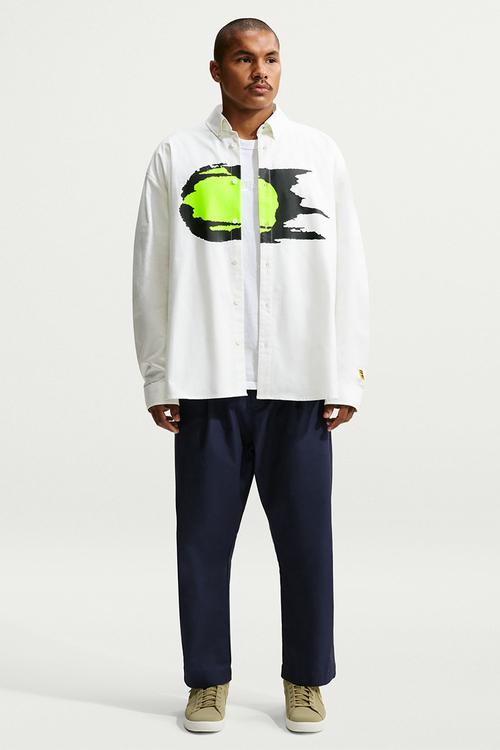 Club Rules Oxford LS Ball Shirt - Summit White/Summit White
