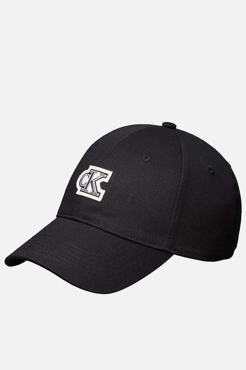 Cotton Twill Smll Felt Patch Cap - Black