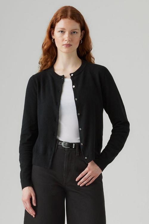 Super Soft Crewneck Cardi - Anthracite Night Cotton Blend