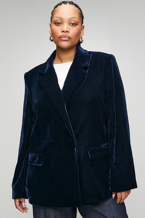 Plus blazer combi - navy