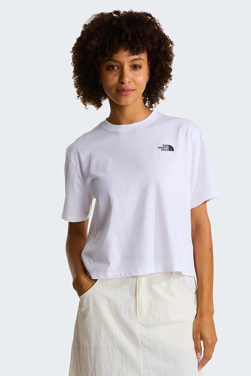 W Evolution Simple Dome Crop Rlx Ss Tee - Tnf White