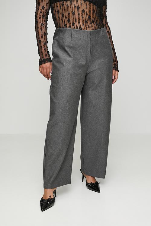 Plus Barrel Ponti Pants - Charcoal