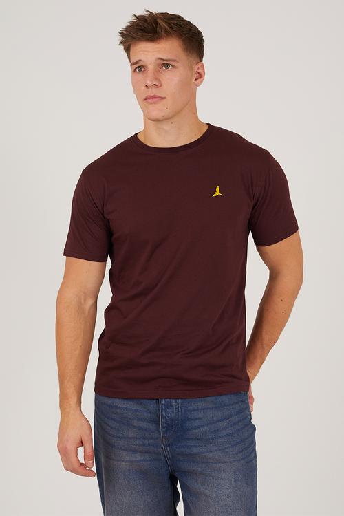 Yarn dyed stripe mens regular fit charge - cream/oxblood, optic white