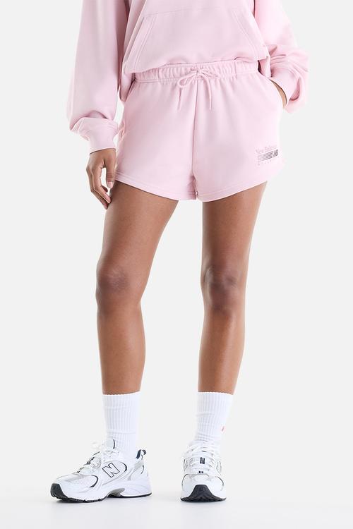 New Balance Trackside French Terry Short - Pink Chalk